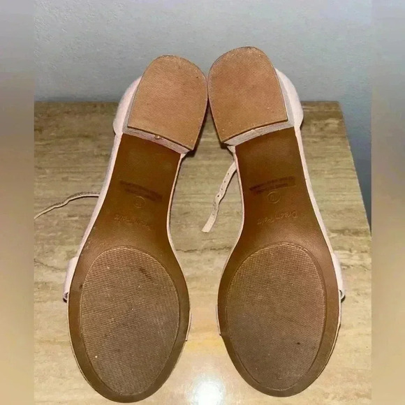 DREAM PAIRS Women's Low-Chunk Low Heel Pump Sandals Blush Pink - Picture 8 of 9